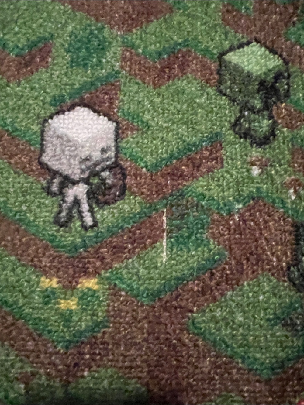 Minecraft Green Pixelated Game Rug - Picture 5 of 5